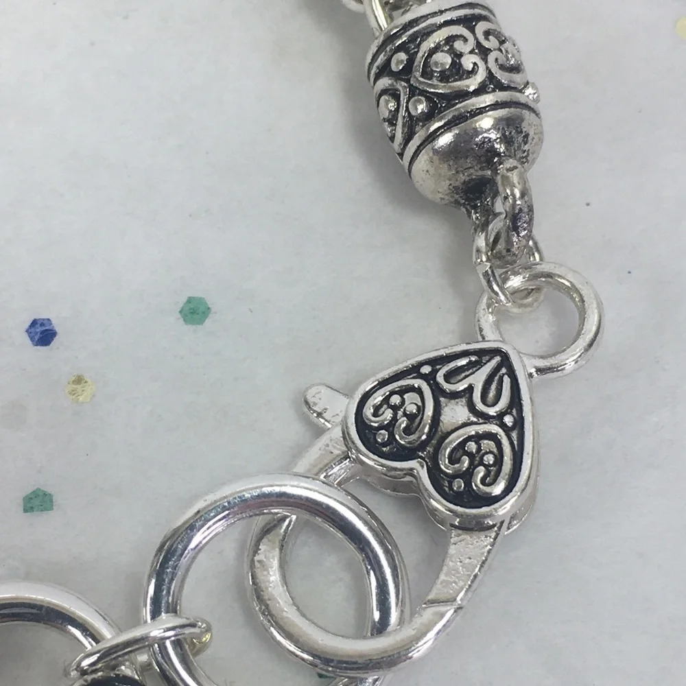 Seahorse Charm silver tone bracelet 8